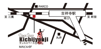ダンススペース吉祥寺の地図